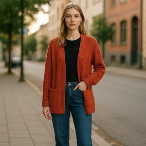 𝅺 FREE PEOPLE LADIES LONG SLEEVE OVERSIZED CARDIGAN SWEATER- XS